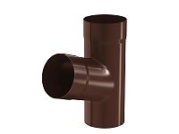 Тройник Aquasystem "Премиум" 125/90 мм RAL 8017 - коричневый шоколад