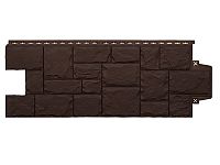 Фасадная панель 1102,5*417,4 (982*383) GL Крупный камень Classic шоколадный