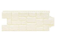 Фасадная панель 1102,5*417,4 (982*383) GL Крупный камень стандарт молочная