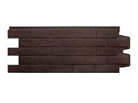 Фасадная панель 1109*418 (995*390) GL Кирпич состаренный стандарт коричневая